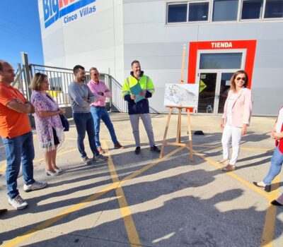 Nueva glorieta en el vial de acceso sur al Polígono Valdeferrín.