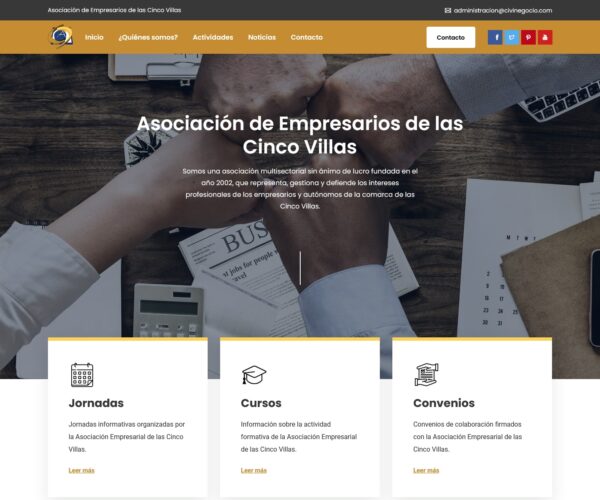 Asociación Empresarial de las Cinco Villas estrena nueva web.