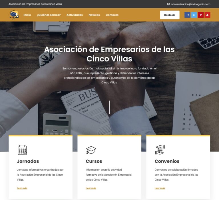 Asociación Empresarial de las Cinco Villas estrena nueva web.